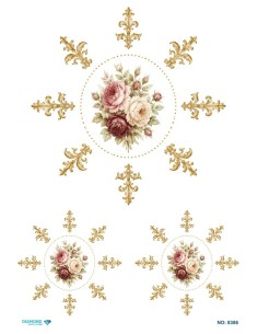 8386 Diamond Pirinç Dekopaj Kağıdı 30x42cm