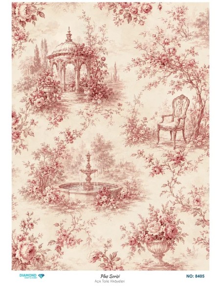 8405 Diamond Pirinç Dekopaj Kağıdı Plus Serisi 30x42cm