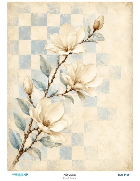 8409 Diamond Pirinç Dekopaj Kağıdı Plus Serisi 30x42cm