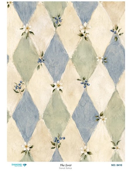 8410 Diamond Pirinç Dekopaj Kağıdı Plus Serisi 30x42cm