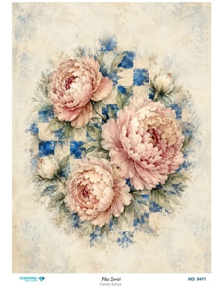 8411 Diamond Pirinç Dekopaj Kağıdı Plus Serisi 30x42cm
