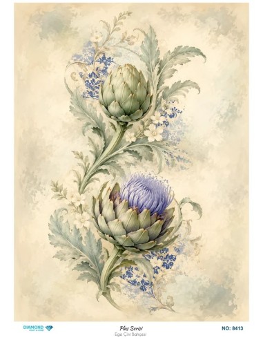 8413 Diamond Pirinç Dekopaj Kağıdı Plus Serisi 30x42cm