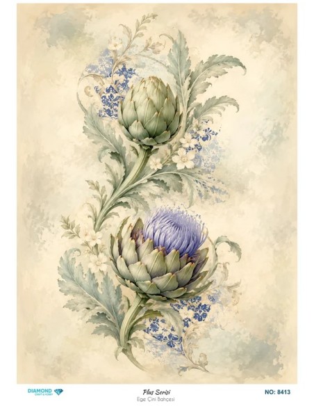 8413 Diamond Pirinç Dekopaj Kağıdı Plus Serisi 30x42cm