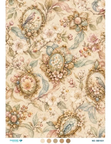 BB1031 Diamond Büyük Boy Pirinç Dekopaj Kağıdı 60x85cm