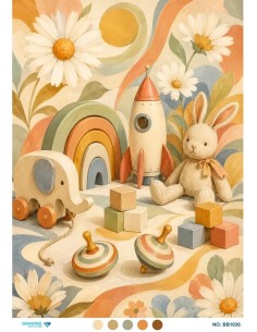 BB1036 Diamond Büyük Boy Pirinç Dekopaj Kağıdı 60x85cm