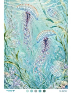 BM1037 Diamond Büyük Boy Pirinç Dekopaj Kağıdı 42x60cm