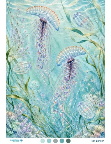 BM1037 Diamond Büyük Boy Pirinç Dekopaj Kağıdı 42x60cm