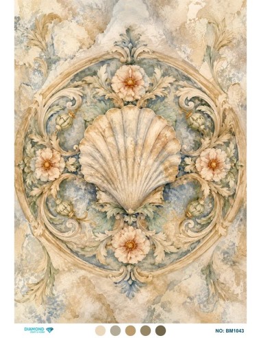 BM1043 Diamond Büyük Boy Pirinç Dekopaj Kağıdı 42x60cm