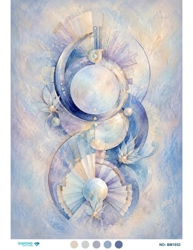 BM1052 Diamond Büyük Boy Pirinç Dekopaj Kağıdı 42x60cm
