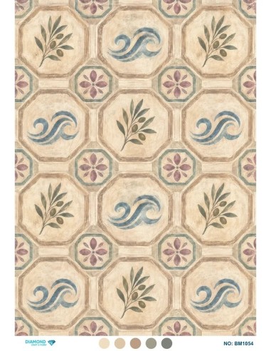 BM1054 Diamond Büyük Boy Pirinç Dekopaj Kağıdı 42x60cm