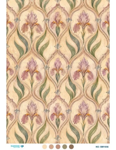BM1056 Diamond Büyük Boy Pirinç Dekopaj Kağıdı 42x60cm