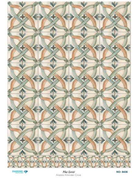 8436 Diamond Pirinç Dekopaj Kağıdı Plus Serisi 30x42cm