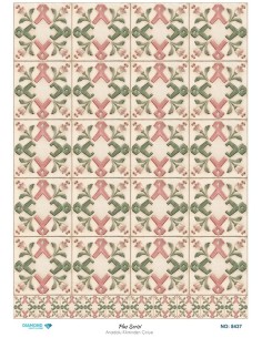 8437 Diamond Pirinç Dekopaj Kağıdı Plus Serisi 30x42cm