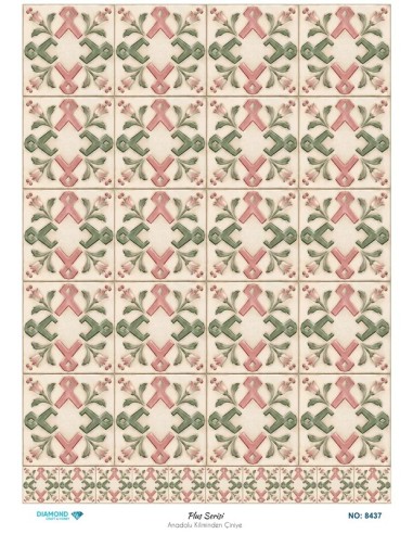 8437 Diamond Pirinç Dekopaj Kağıdı Plus Serisi 30x42cm