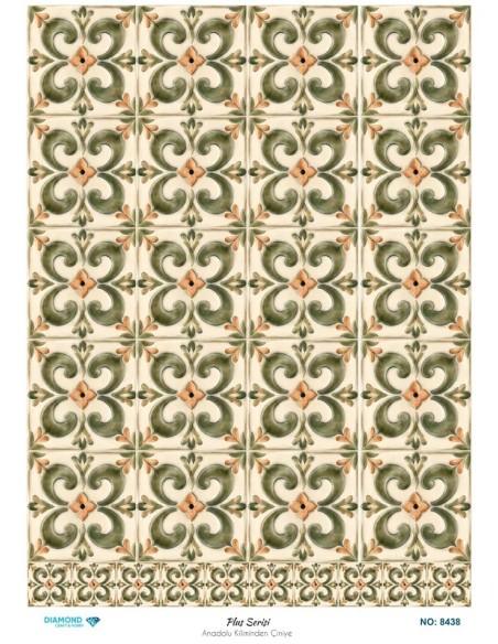 8438 Diamond Pirinç Dekopaj Kağıdı Plus Serisi 30x42cm