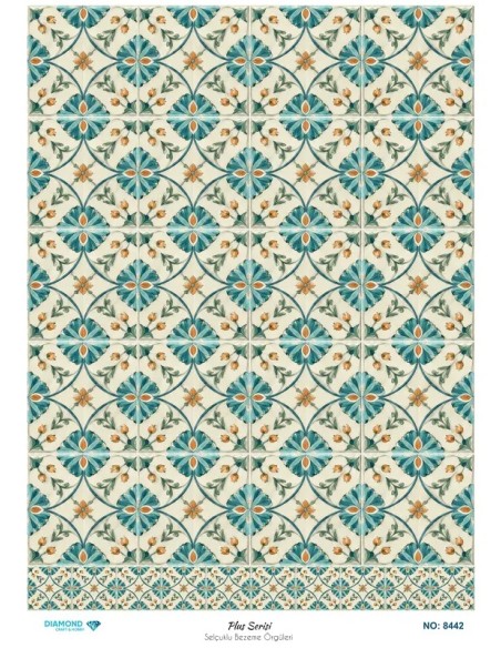 8442 Diamond Pirinç Dekopaj Kağıdı Plus Serisi 30x42cm
