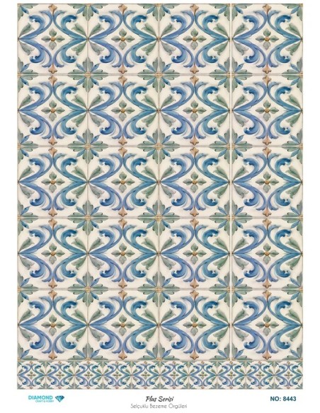 8443 Diamond Pirinç Dekopaj Kağıdı Plus Serisi 30x42cm