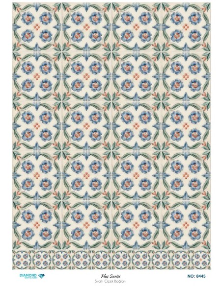 8445 Diamond Pirinç Dekopaj Kağıdı Plus Serisi 30x42cm
