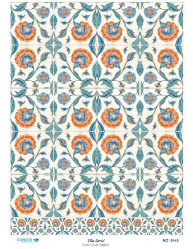 8446 Diamond Pirinç Dekopaj Kağıdı Plus Serisi 30x42cm