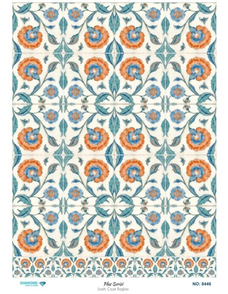 8446 Diamond Pirinç Dekopaj Kağıdı Plus Serisi 30x42cm