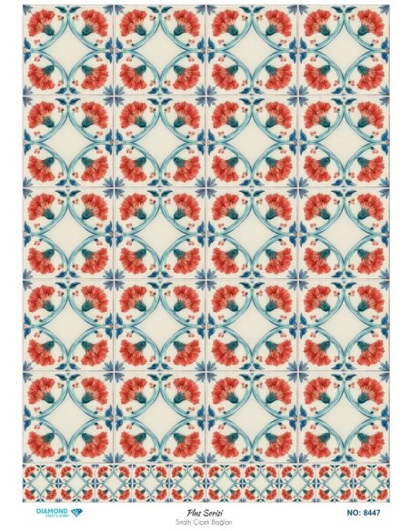 8447 Diamond Pirinç Dekopaj Kağıdı Plus Serisi 30x42cm