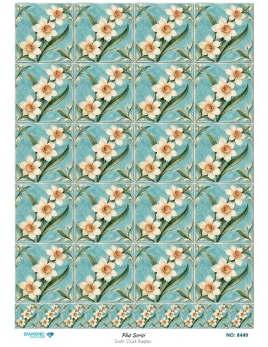 8449 Diamond Pirinç Dekopaj Kağıdı Plus Serisi 30x42cm