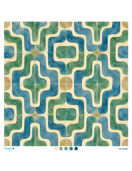 M7067 Diamond Büyük Boy Pirinç Dekopaj Kağıdı 90x90cm