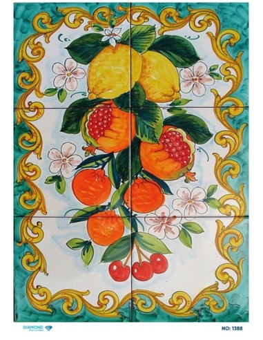 1388 Diamond Pirinç Dekopaj Kağıdı 30x42cm