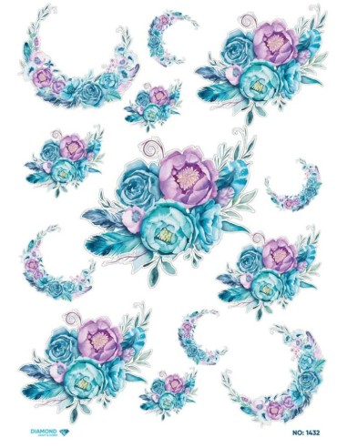 1432 Diamond Pirinç Dekopaj Kağıdı 30x42cm