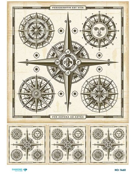 1460 Diamond Pirinç Dekopaj Kağıdı 30x42cm