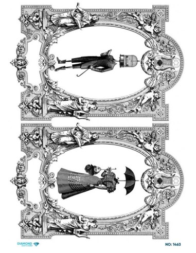 1463 Diamond Pirinç Dekopaj Kağıdı 30x42cm