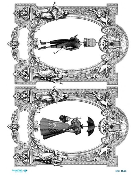 1463 Diamond Pirinç Dekopaj Kağıdı 30x42cm