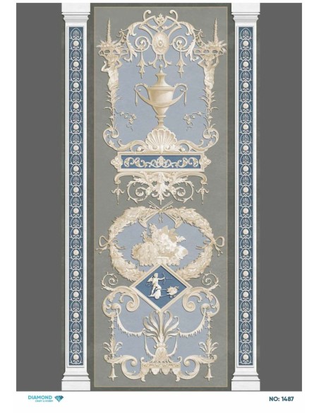 1487 Diamond Pirinç Dekopaj Kağıdı 30x42cm