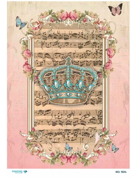 1534 Diamond Pirinç Dekopaj Kağıdı 30x42cm