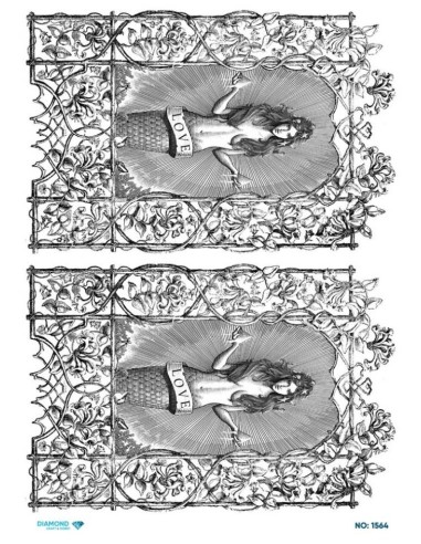 1564 Diamond Pirinç Dekopaj Kağıdı 30x42cm