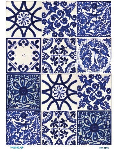1604 Diamond Pirinç Dekopaj Kağıdı 30x42cm