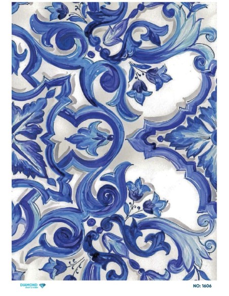 1606 Diamond Pirinç Dekopaj Kağıdı 30x42cm