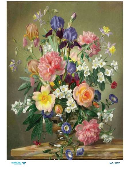 1637 Diamond Pirinç Dekopaj Kağıdı 30x42cm
