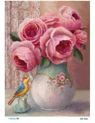 1666 Diamond Pirinç Dekopaj Kağıdı 30x42cm