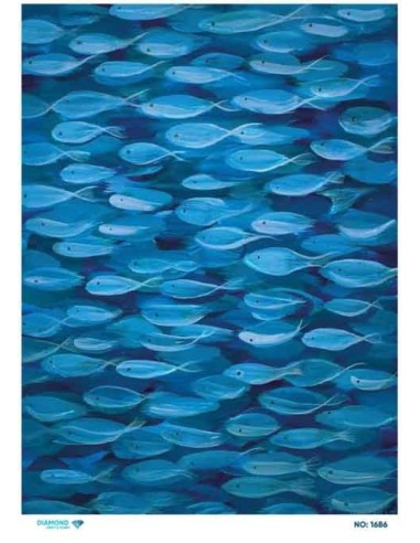 1686 Diamond Pirinç Dekopaj Kağıdı 30x42cm
